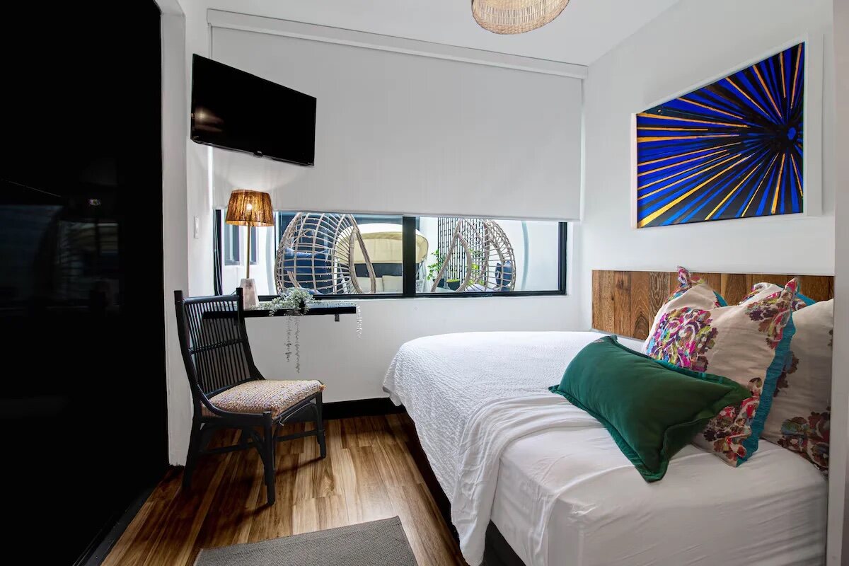 Habitación Doble Deluxe, 2 Camas Queen, Vista al Patio, Planta Baja - dormitorio